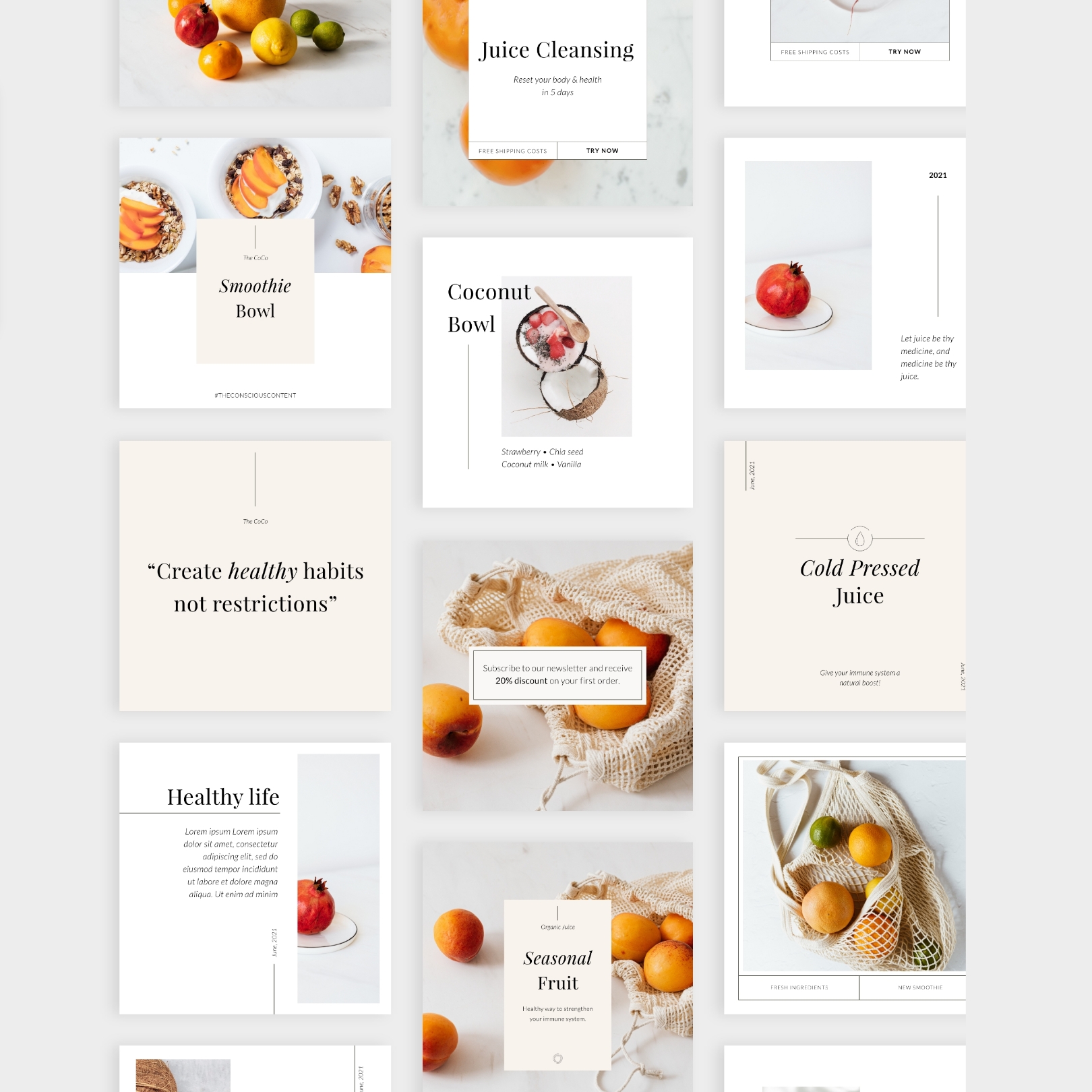 Apricot Branding Social Pack - Studio Lianne Koster