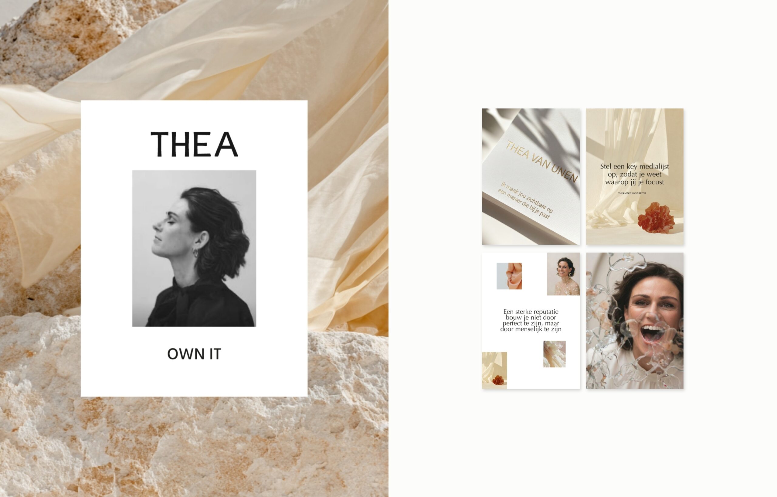 Studio Lianne Koster Rebranding voor Thea - Merkidentiteit & Brand design