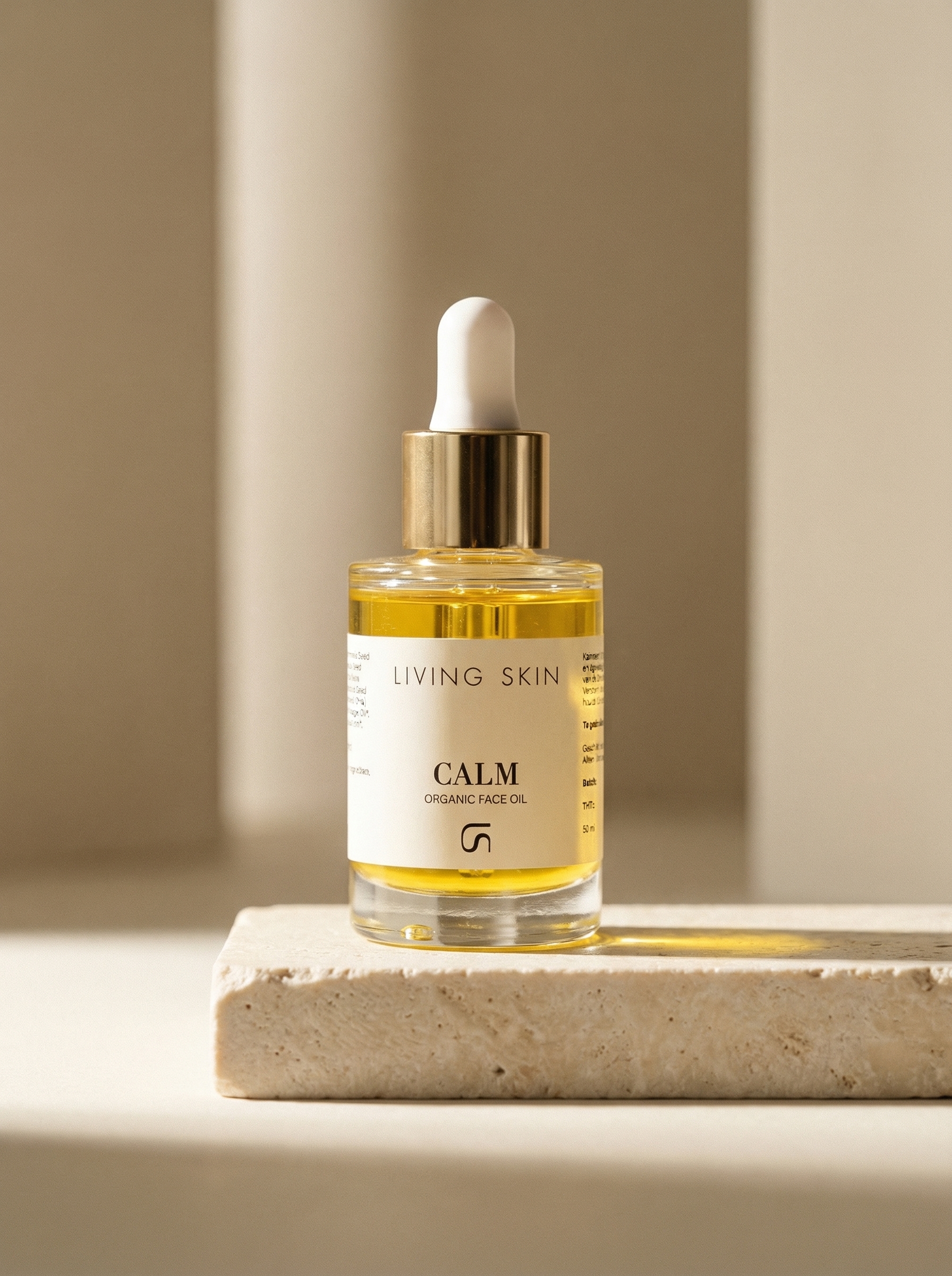 Living Skin Calm Bottle Branded AI Content
